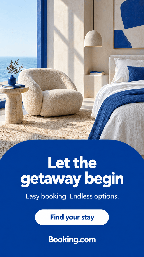 Booking.com — Let the getaway begin. Easy booking, endless options.